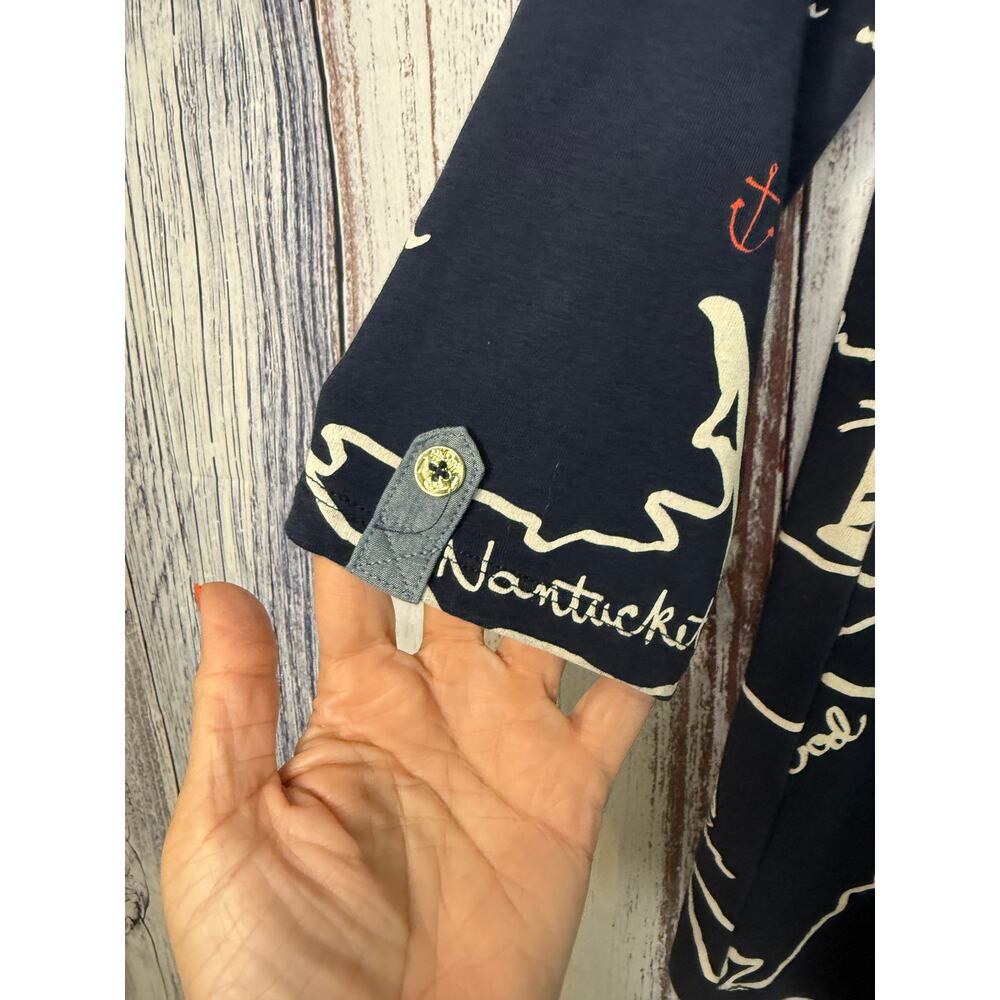 Charter Club Women's Boat Neck Top featuring a Nautical Map  Large - Picture 5 of 5